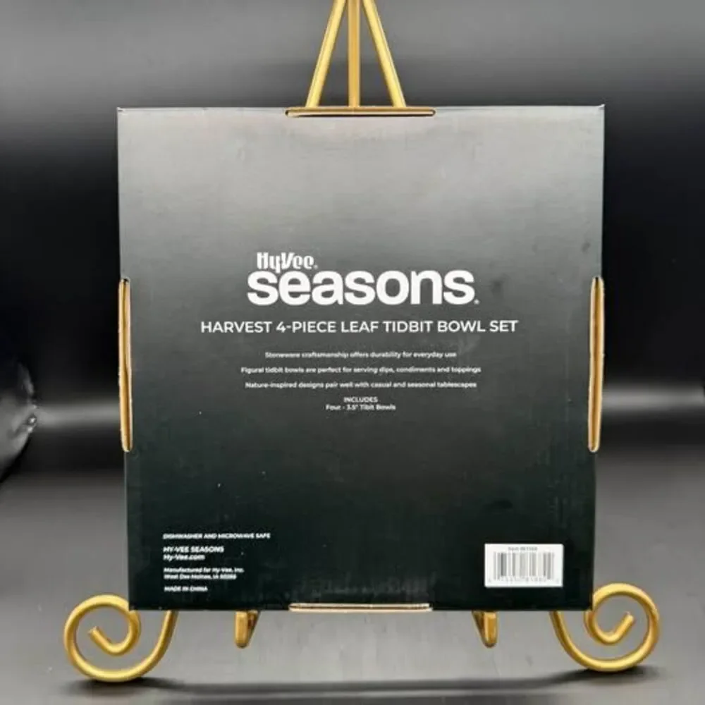 Hy-Vee Seasons Harvest 4-Piece Leaf Tidbit Bowl Set